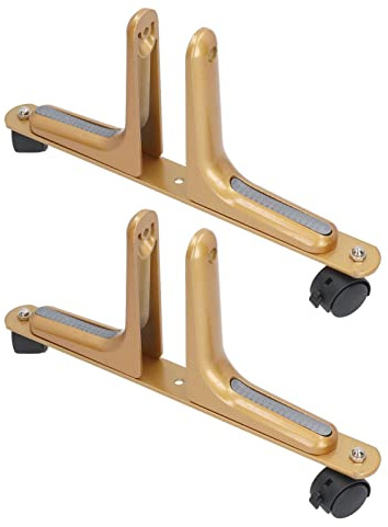 Rumsavdelarfötter, 2 Set Rumsavdelare Skärmhållare Bredd Rörlig Mobiliserad Skärm Av Aluminiumlegering Skiljevägg Fötter Hållare med Hjulfäste, Vinklar (Guld)