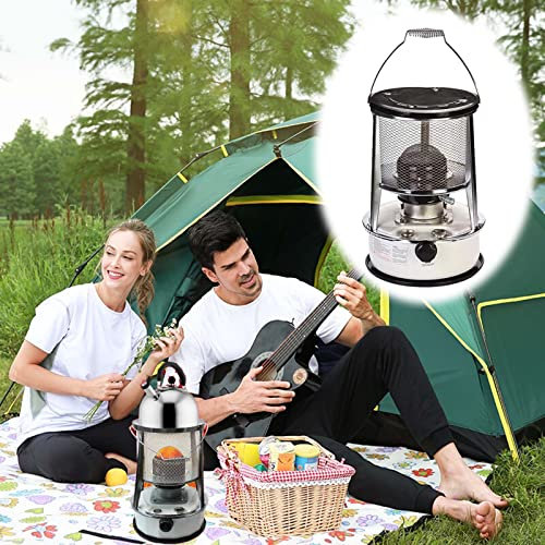 Estufa de Emergencia para Acampar Calentador de queroseno Calentadores de Aceite de convección de 360 ° sin Electricidad Estufa Calentador Calefacción de Emergencia para Patio 25 Metros Cuad