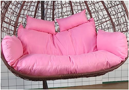 ZTGL HäNgesessel Kissen XXL, Twin Sitzkissen HäNgesessel 2 Personen, Ultra Dick Auflagen & Polster FüR Schwingsessel, Outdoor Indoor HäNgesessel Polsterauflage Wasserdicht,Rosa