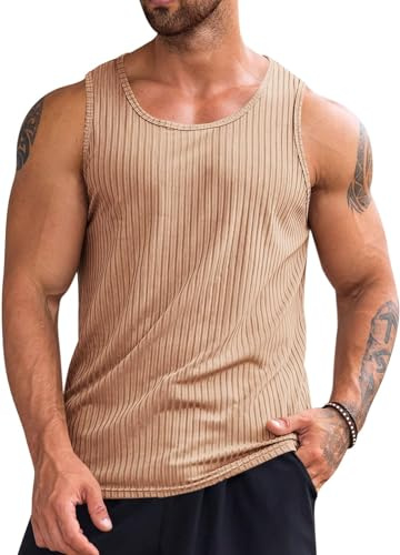 Runcati Herren Tank Top Fitness Muskelshirt Gym Achselshirts Workout Tankshirt Bodybuilding Ärmelloses Shirt Sport Unterhemden