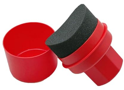 Kixolazr Almohadillas aplicadoras para neumáticos de coche, esponja de brillo para neumáticos, almohadilla ergonómica de alta densidad, esponja portátil para pulir y limpiar neumáticos, herramienta de