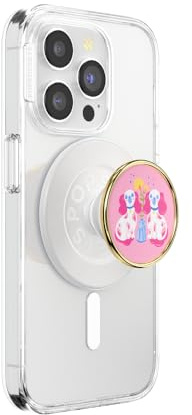 PopSockets Phone Grip for MagSafe with Kickstand, Magnetic Stand, Swappable Top, Secure Hold for iPhone MagSafe Cases, Phone & Tablet Grip - Enamel Staffordshire Furries