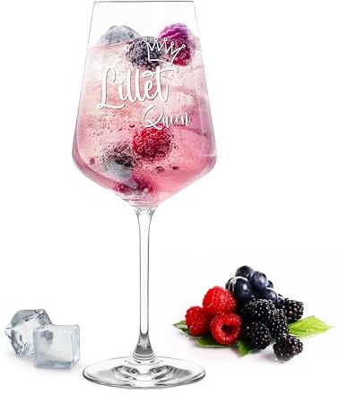 Gravur-Max Lillet Glas 560 ml – Leonardo Puccini Weingläser mit Gravur „Lillet Queen“ – Hochwertige Lasergravur, spülmaschinenfest & stoßfest – Geschenk für Lillet, Aperitif & Cocktails