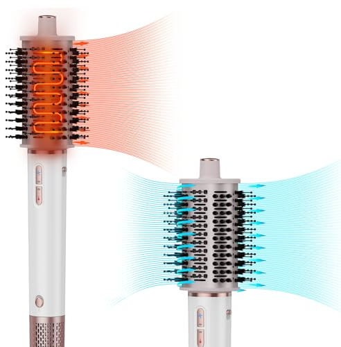 MAXGROOM Föhnbürste, 4 in 1 Hohe Geschwindigkeit Warmluftbürste (Extra breit)