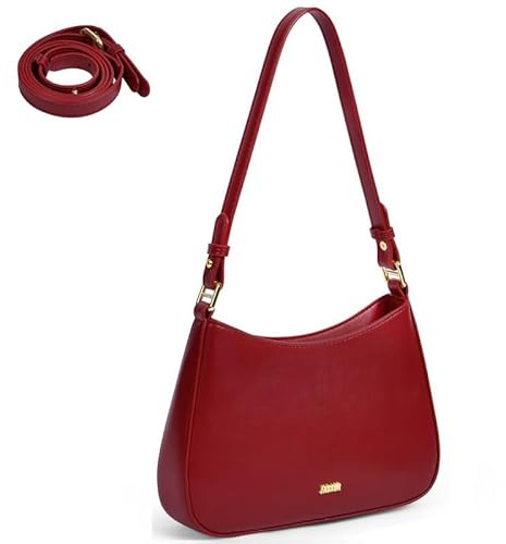 Aucuu Handtasche Damen, Umhängetasche Damen Klein Handtasche, Y2K Crossbody Bag, PU Leder Schultertasche, Mini Hobo Bag mit 2 Schultergurten für Dating Party Einkaufe, Bolso vintage