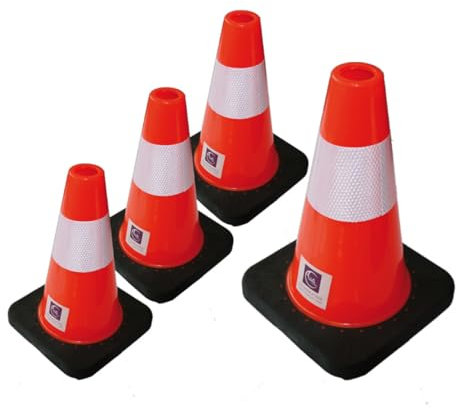 AUA SIGNALETIQUE - Cône De Signalisation Réfléchissant Classe 2 - Hauteur 30 cm - Cône de sécurité Chantier K5A (4)