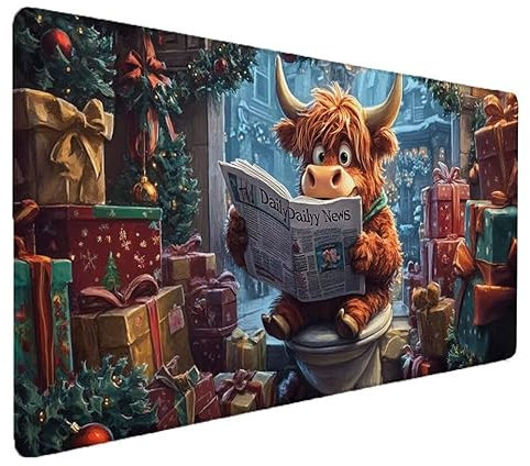 Gaming Mauspad Weihnachten, Geschenk Mauspad xxl 800x300x3mm Groß Mousepad Gaming Schreibtischunterlage, Wasserdicht und Rutschfest Verbessert Präzision und Geschwindigkeit, Für Deko Home Office S-966