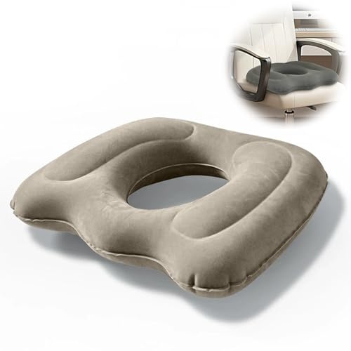 Benaewa Donut Cushion, Portable Inflatable Ring Hemorrhoid Cushions for Pressure Relief, Coccyx Pain
