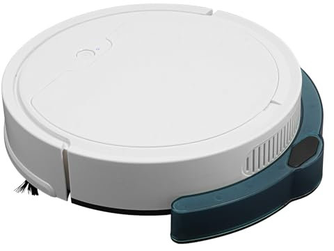 Amrgtucf Barredora 3 en 1, Barredora, Aspiradora, Azul, 30 * 27,8 * 6,8 Cm, Área de Aplicación 150 M², Se Puede Utilizar en Mármol, Baldosas de Cerámica, Madera y Otros Suelos Lisos y Planos (Blanco)