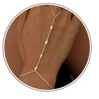 Dochais Braccialetti Donna Placcati Oro Argento,Braccialetto Mano Anello | Gioiello Corpo Elegante Cavigliera Regolabile Impermeabile Idea Regalo