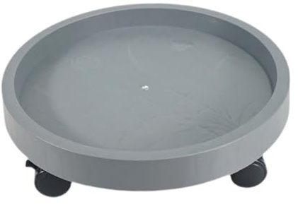 Sharplace Supporto per Piante con Ruote, Vassoio per Fioriera con Ruote, Rotondo, Supporto per Piante in Vaso con Base a Rulli per Balcone