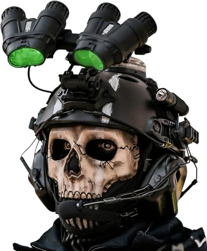 LZAQHMT Set Casco Tattico Fast Regolabile con Modello NVG, Supporto L4G24, Cuffia, Luce di Segnalazione E Borsa per Contrappeso - Attrezzatura per Caccia, Softair, Addestramento E Paintball
