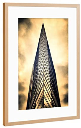 artboxONE Poster mit Rahmen Kupfer 30x20 cm Metropolis 4 von Torsten Kupke - gerahmtes Poster