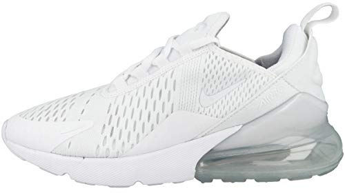 Nike Air Max 270 (gs) Leichtathletikschuhe, Weiß (White/White/Metallic Silver 000), 38 EU