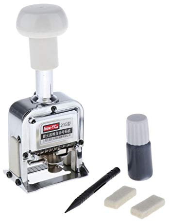 DeeRace 5-stellig Vollautomatik Numeroteur Nummernstempel Ziffernstempel - Selbstfärbend aus Gummi