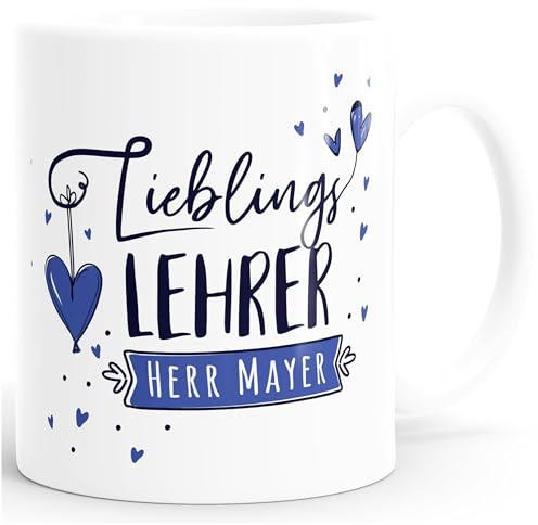 SpecialMe® Tasse Lieblings-(style_variation_string) personalisierbar mit Namen persönliche Geschenke kleines Dankeschön Weiss Keramik-Tasse