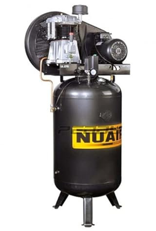 Compresseur à air vertical 4CV 3kW 400V Triphasé 10 bar bi-étagés cylindre fonte B3800B/4FTV/200 Nuair