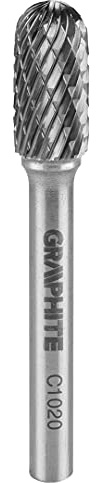 GRAPHITE HM-Frässtift, zylindrisch abgerundet, Form C, HM-Schneidwerkzeug