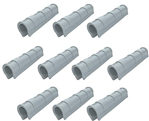 AERZETIX - Set di 10 morsetti di serraggio per tubi 3/4'' 24mm per serra - clip di fissaggio per telone/film serra da giardino - lunghezza 155mm - plastico - C51150