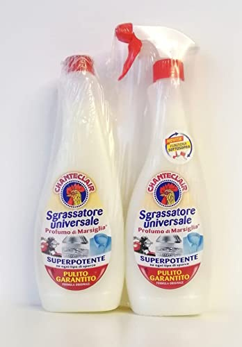 Chanteclair Universal-Entfetter, Duft de Marseille, Packung mit Fettlöser komplett mit Spray 600 ml + Nachfüllpackung 600 ml