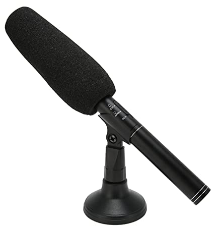 Handheld-Interview-Mikrofon, Professionelles XLR-Kondensator-Reportermikrofon mit Einfacher Richtwirkung Zur von Sprechbühnen, für Smartphone-Laptop-Desktop