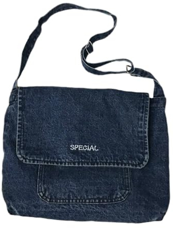 PACKOVE Axelväska för kvinnor skolväska denim axelväska bärkassar för kvinnor axelväska för kvinnor handväska damplånböcker axelväska damaxelväska, blå, 30*9*25cm