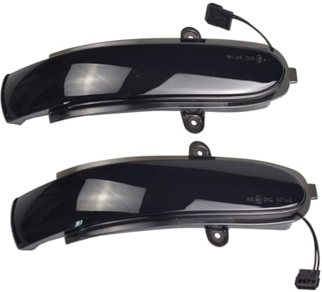 PAKJEL Rückspiegel mit Blinker für Mercedes Benz Clase E W211 S211 (2002-07) und Clase G W463, Schwarz, LED-Beleuchtung, Seitenspiegel, Pkw (Standard)