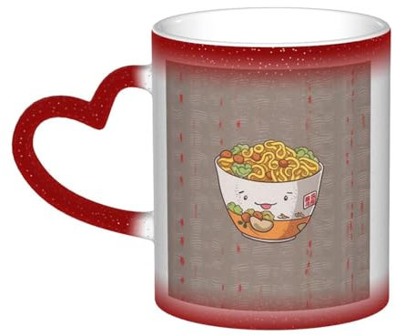 VducK Coquetier imprimé nouilles à changement de couleur tasse à café tasse à café tasse à café tasse à café tasse créative tasse à café magique tasse à thé magique tasse à thé