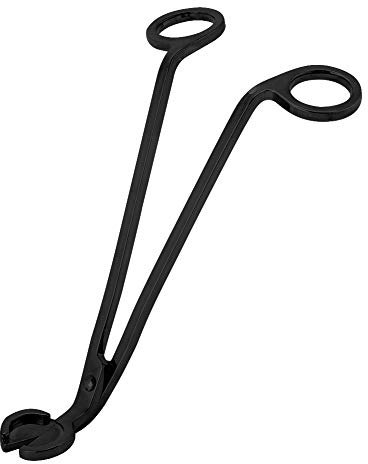 Ausla Edelstahl-Kerzen-Herz-Clip, Dochtschneider, Schere, Werkzeug, Beschichtungsprozess, Unverzichtbares Werkzeug, Kerzenlöscher (Black)