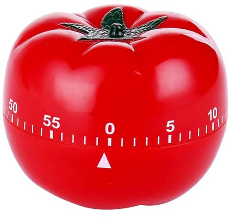 Kitchen Timer, Tomato Shaped Mechanical 60 Minutes Countdown Cartoon Timer for Countdowning in The Kitchen(7.2 * 5.5cm)