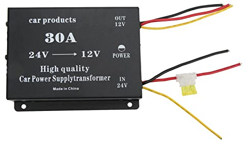 DC24V zu 12V Konverter Kurzschlussschutz Auto Spannungsreduzierer Modul für Busse LKW Car Audio (30A)