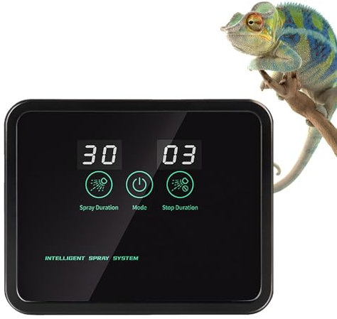 80x100x35mm Reptiles Automatic Mister - Reptile Mister Fogger With Timing Controller, Reptile Humidifiers Smart Misting System Automatic, Terrariums Humidifiers With 360° Adjustable Misting Nozzles