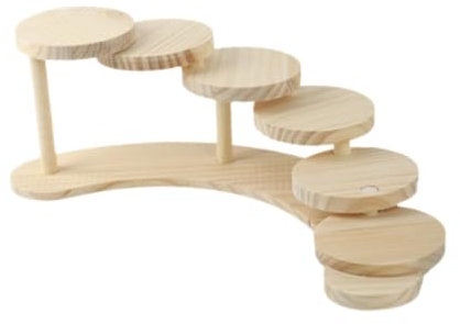 Milageto Espositore in Legno per Decorazioni, espositore da banco, espositore per Cupcake da Tavolo, espositore per Alzata, 45 Cm X 13.5 Cm