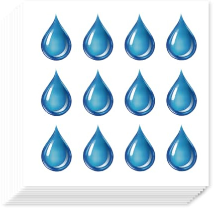 AHANDMAKER 240 adesivi a forma di lacrima, adesivi in carta a goccia d'acqua, adesivi autoadesivi per regali per feste, buste, sacchetti di caramelle, scrapbooking, artigianato, calendari, riviste