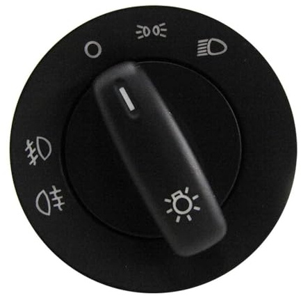 NIONGYN Headlamp Switch Knob Compatible With For Passat 3C2 2005-2008 2009 2010 Car Headlight Switch Fog Lamp Switch 1K0941431Q Main Light Switch Control Button