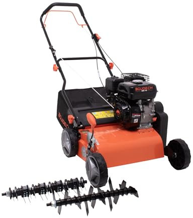 BOUDECH Arias 196 - Arieggiatore Multiuso a Scoppio 196cc 4Hp per Prato con Lame e Artigli Taglio 42 cm 6 Livelli