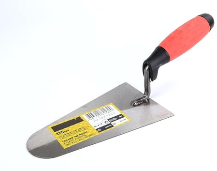 Truelle de maçon en acier carbone, 175 mm, robuste et durable, idéale pour appliquer du mortier et niveler les surfaces de construction. *