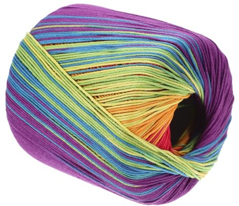PartyKindom Bunte Wolle Farbverlauf Baumwollgarn Superweiches Strickgarn zum Häkeln und Stricken von Pullovern und Dekorativen Accessoires aus Baumwolle