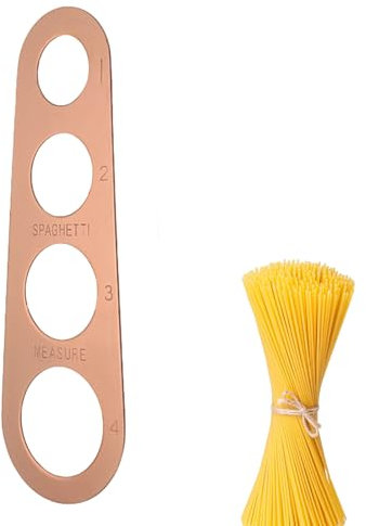 Herramienta de medición de pasta – Regla para espaguetis de acero, dispositivo para medir las porciones, herramienta de cocina para el control fácil de las porciones con 4 ranuras para la