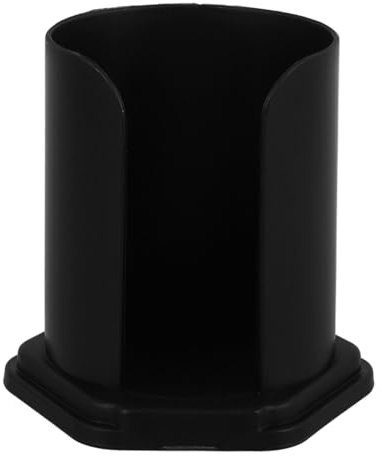 LIGIGWASH Plastic Coffee Filter Paper Holder Stand with Wood Grain Design Compact and Lightweight Filter Storage Rack for Hand Brew Neat Dry and Organized Desktop