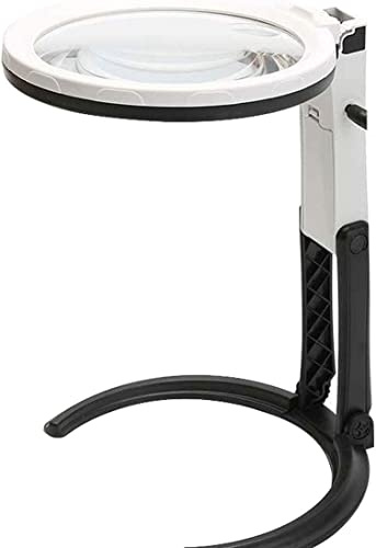 Screen Magnifier Desktop Hand Magnifier with LED Light,5X Inspection and Maintenance-Free Optical Lens Distortion,Reading Old,Electronic Lighting,Manual Stitching Magnifier with LED Light Do