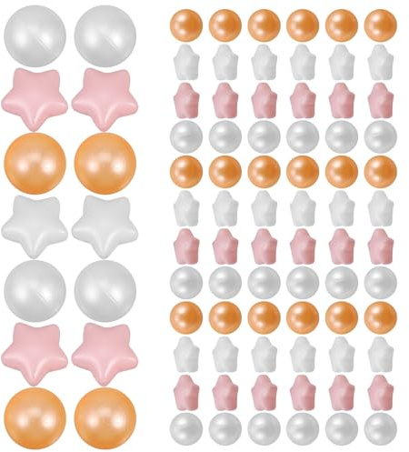 FELTECHELECTR 100 Stück Bunte Kunststoff Bälle für Bällebad Spielzelt Pool Rundes Spielball aus Eva Material Stabil und Langlebig für Kleinkinder und Indoor Spielbereiche