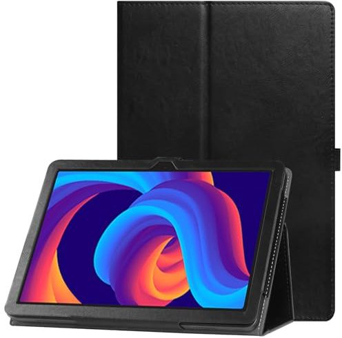 VOVIPO Protective case Compatible with TABWEE T80 Tablet 10 Inch, Premium Leather Folio Cover with Stand Function & Pencil Holder,Black