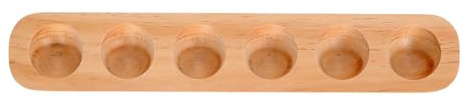 NIYANGLE Vassoio di 6 Uova in Legno Portauova Semplice e Pratico per Conservazione e Esposizione per Cucina e Frigorifero
