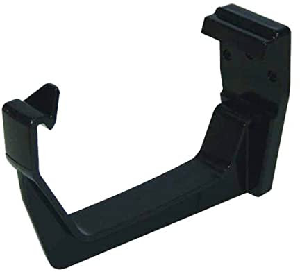 FLOPLAST 114mm Square Fascia Gutter Bracket - Black - Bag of 10