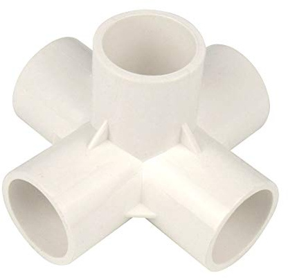 10 Stück 5-Wege-PVC-Fassungen, 20 mm, robuste Gewächshaus-Rahmen-Möbelverbinder