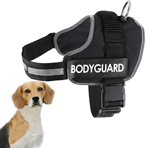 HUNDEGESCHIRR Gr. S M L XL reflektierend Brustgeschirr Sicherheitsgeschirr GEPOLSTERT (M (Bustumfang ca. 51-67 cm))