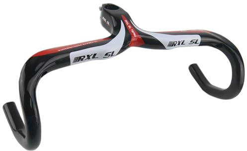 RXL SL1-1/8 carbon rennrad lenker integrierter vorbau 440 * 90mm | 3K glänzend 28.6 carbon lenker rennrad Geeignet für Hobby- und Profifahrer