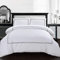 AR Ware King Size Duvet Cover Set - Soft Luxury Bratta Stitch Microfiber Embroidered Duvet Sets with 2 Pillowcases - Non Iron Bedding Hotel Quality Quilt Cover (White)
