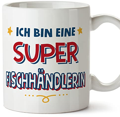Mugffins Tasses pour POISSONNIÈRE - En Allemand - Cadeau original femme - Ich Bin Super - 11 oz / 330 ml